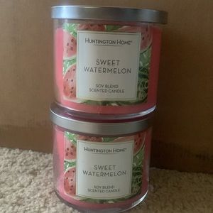 TWO Huntington Home candle, Sweet Watermelon